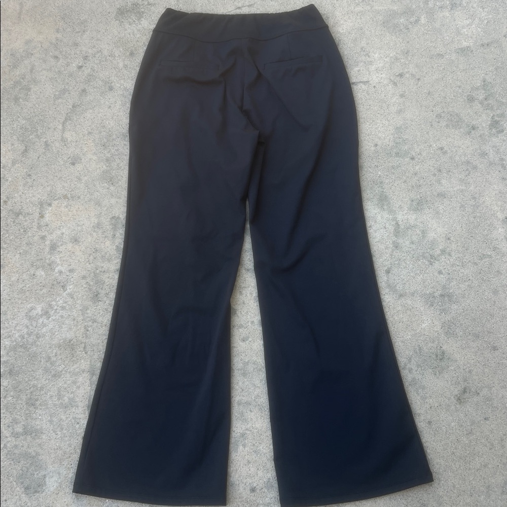 HALARA Flex Day Stretch Mid Rise Side Zipper Black Work Trouser Pant Women's M - Picture 6 of 9